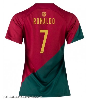 Portugal Cristiano Ronaldo #7 Hemma Matchtröja Dam VM 2022 Kortärmad